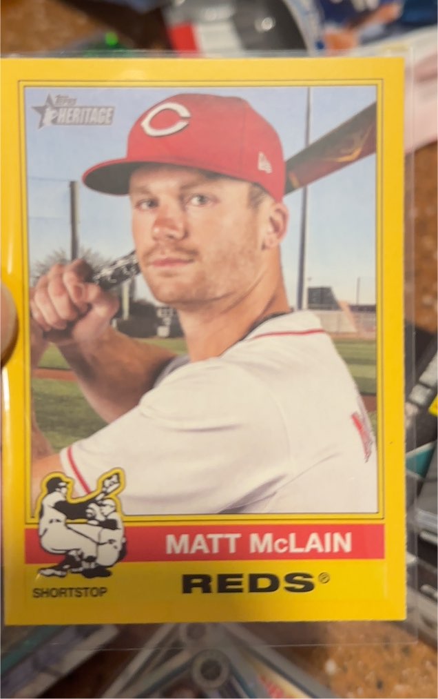 2025 Topps Heritage #221 Matt McLain — front