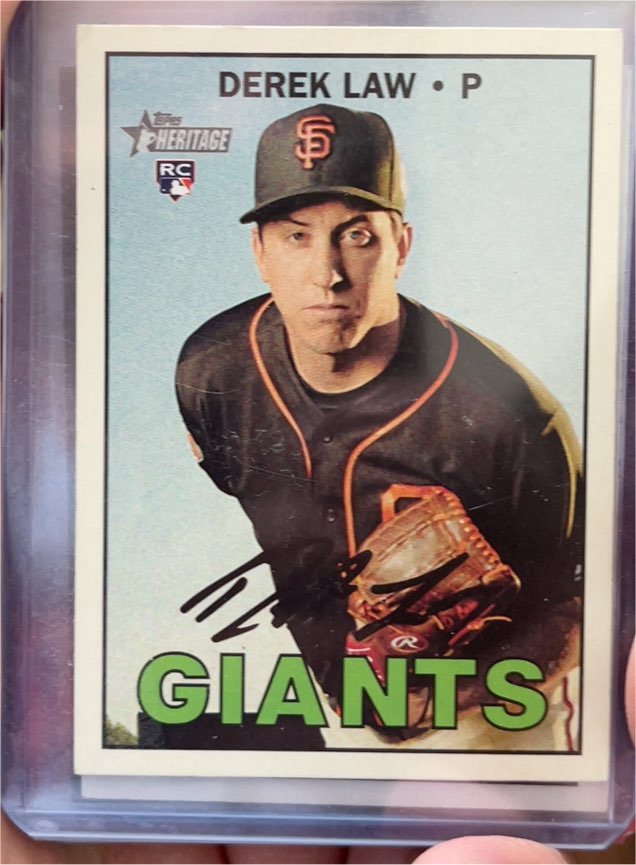 2016 Topps Heritage #697 Derek Law — front