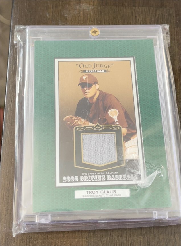 2005 Upper Deck Origins Old Judge Materials #OJ-GL Troy Glaus — front