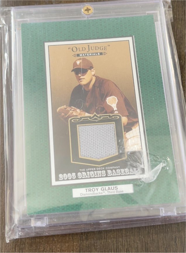 2005 Upper Deck Origins #OJ-GL Troy Glaus Old Judge Materials Jersey Diamondbacks — front