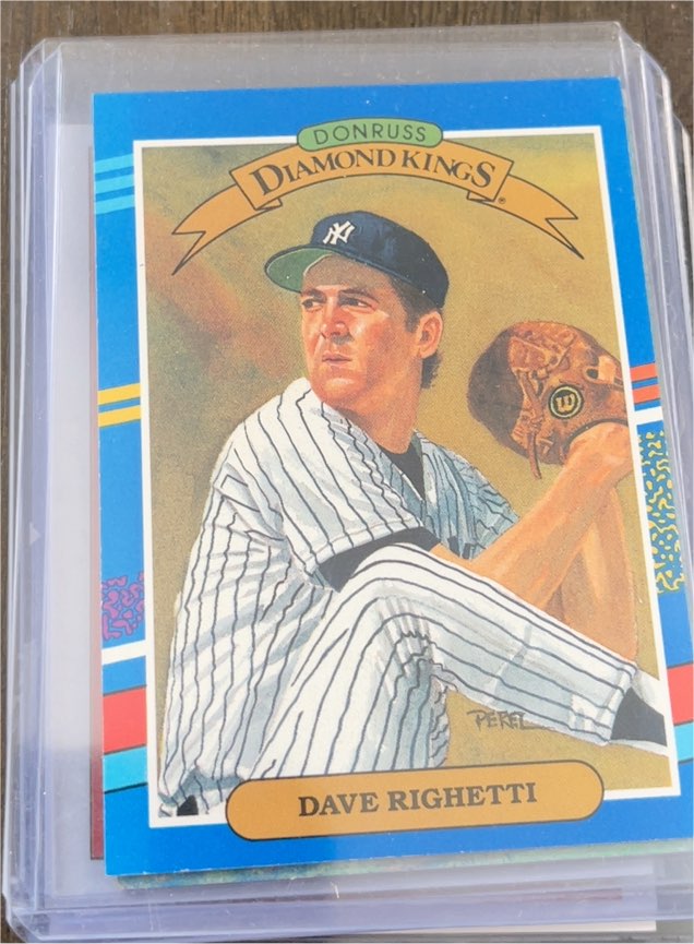 1990 Donruss Diamond Kings #21 Dave Righetti — front