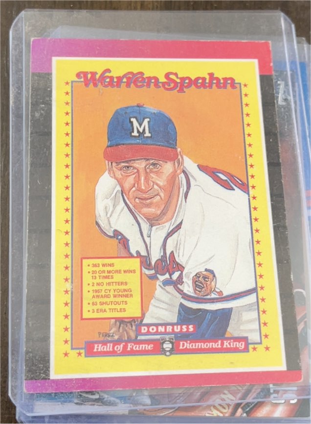 1989 Donruss #588 Warren Spahn — front