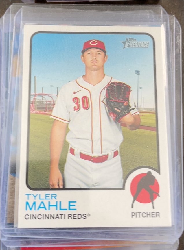 2022 Topps Heritage #2 Tyler Mahle — front