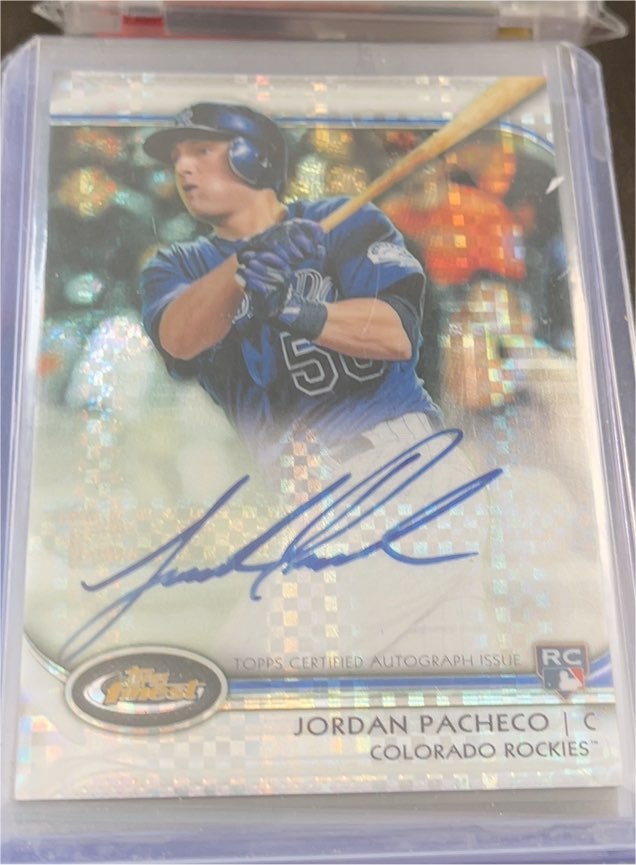 2012 Topps Finest Rookie Autographs #AR-JP Jordan Pacheco — front