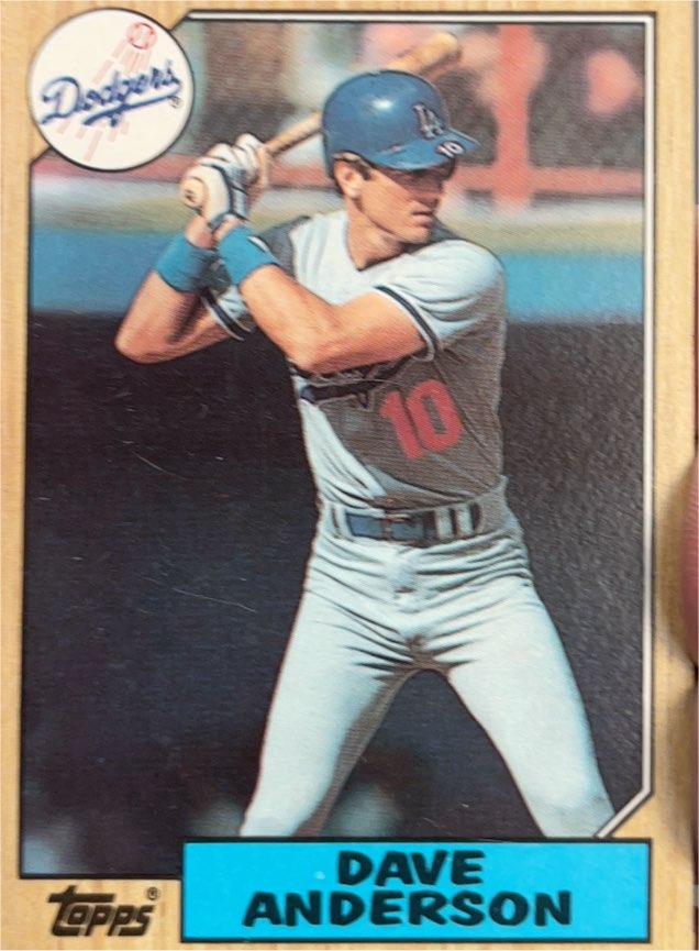 1987 Topps #73 Dave Anderson — front