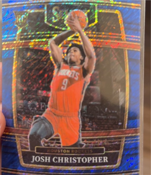 2021-22 Panini Select Concourse Blue Shimmer Prizm #48 Josh Christopher — front