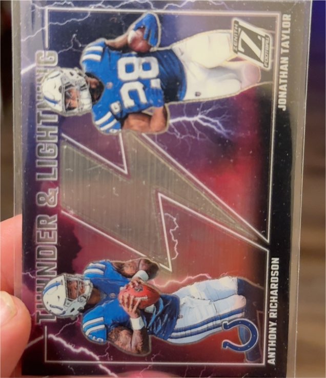 2023 Panini Zenith Thunder & Lightning #11 Anthony Richardson/Jonathan Taylor — front