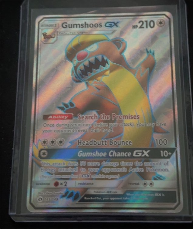 2017 Pokémon Sun & Moon #145 Gumshoos GX — front