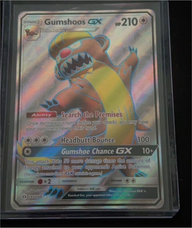 2017 Pokémon Sun & Moon #145 Gumshoos GX — front
