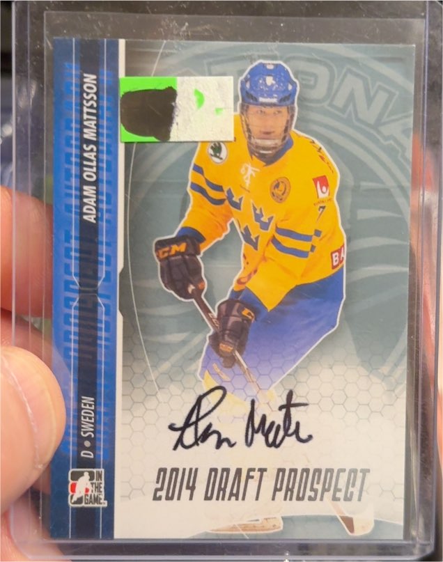 2014 ITG Draft Prospects #AO1 Adam Ollas Mattsson — front
