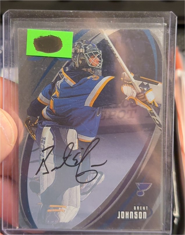 2002 In The Game Signature Series Brent Johnson — front