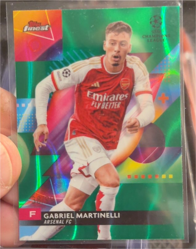 2023-24 Topps Finest UEFA Club Competitions #94 Gabriel Martinelli — front