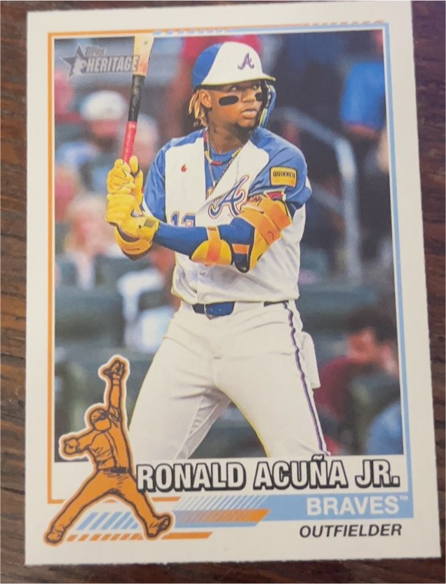 2025 Topps Heritage #76R-8 Ronald Acuña Jr. 1976 Redefined — front