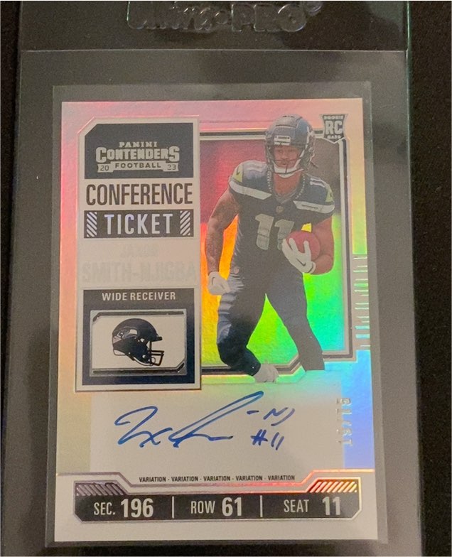 2023 Panini Contenders #196 Jaxon Smith-Njigba Conference Ticket — front