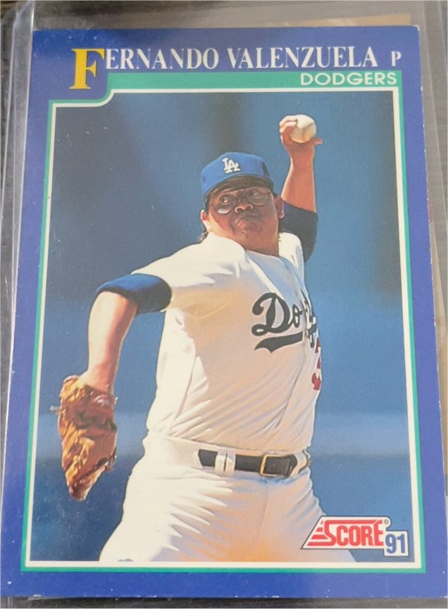 1991 Score #449 Fernando Valenzuela — front