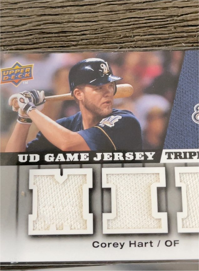 2009 Upper Deck UD Game Jersey #GJ-CH Corey Hart — front