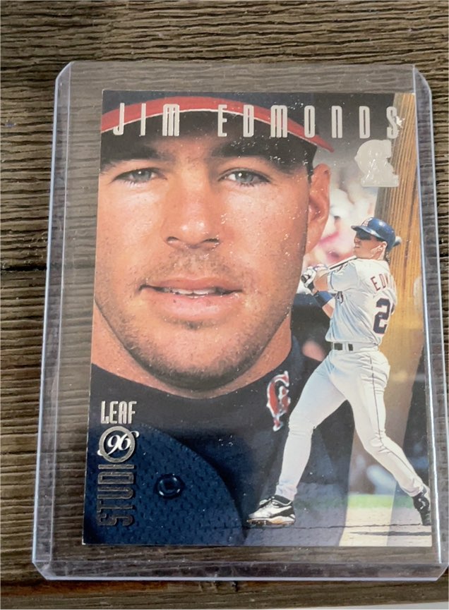 1996 Leaf Studio #75 Jim Edmonds — front