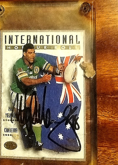 1994 Select International Honours #213 Mal Meninga — front