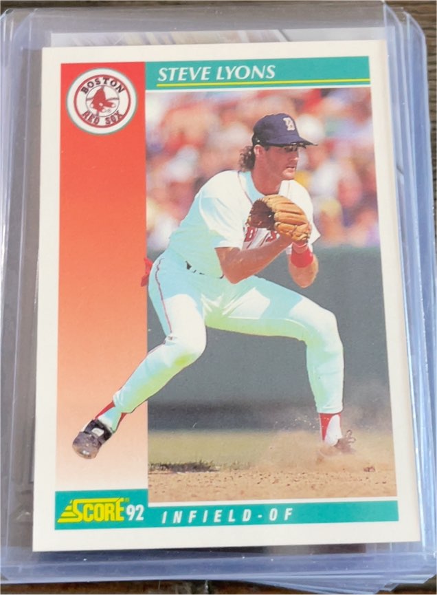 1992 Score #294 Steve Lyons Boston Red Sox — front