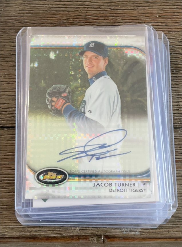2012 Topps Finest Rookie Autographs X-Fractor #AR-JT Jacob Turner — front