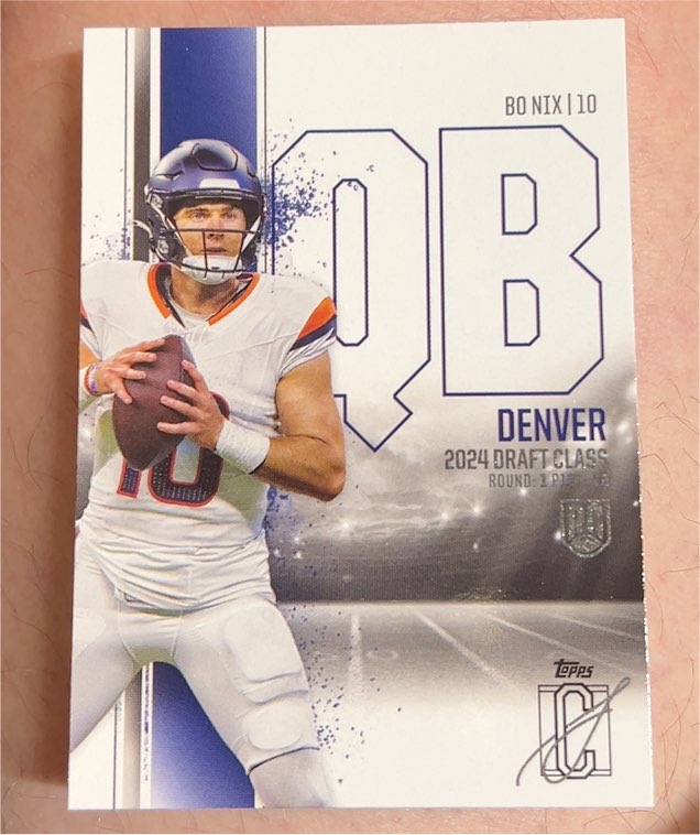 2024 Topps Signature Class #100 Bo Nix — front
