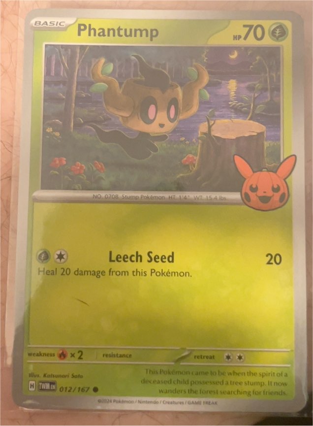 2024 Pokémon Trick or Trade #012 Phantump — front