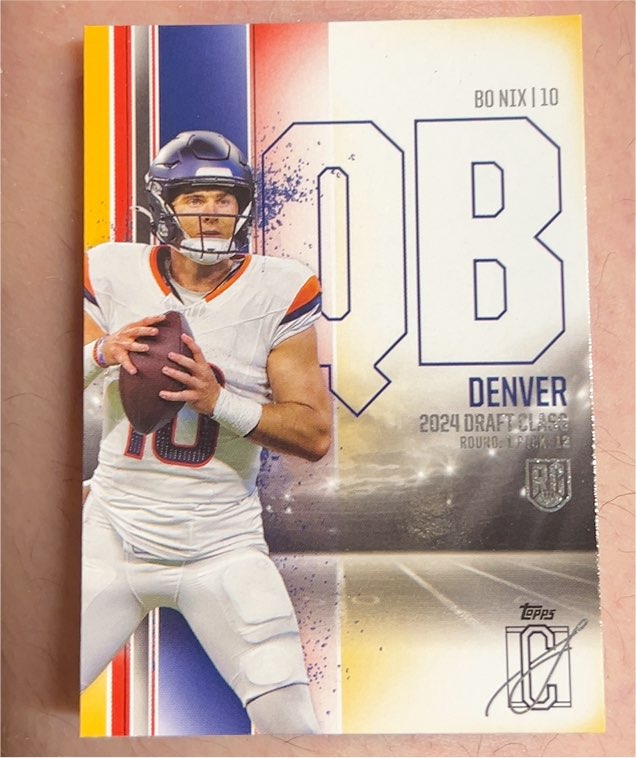 2024 Topps Signature Class #100 Bo Nix — front