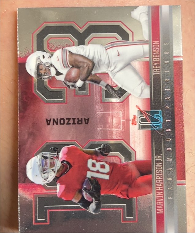 2024 Topps Signature Class Paramount Pairings Marvin Harrison Jr. / Trey Benson — front