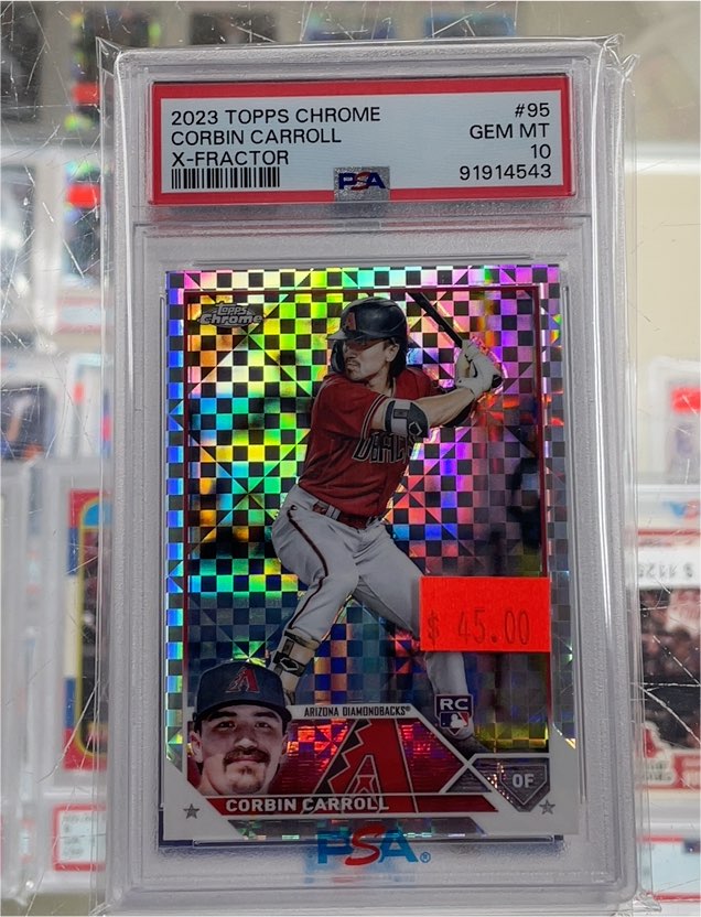 2023 Topps Chrome #95 Corbin Carroll X-Fractor — front