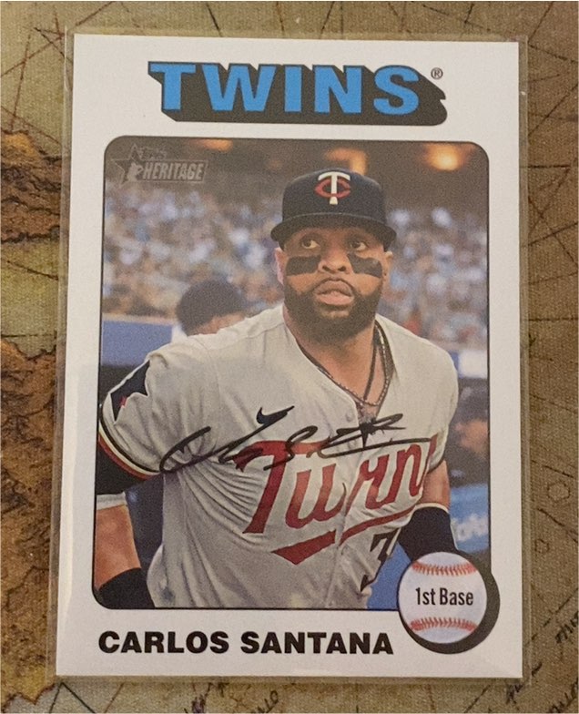 2024 Topps Heritage High Number #663 Carlos Santana — front