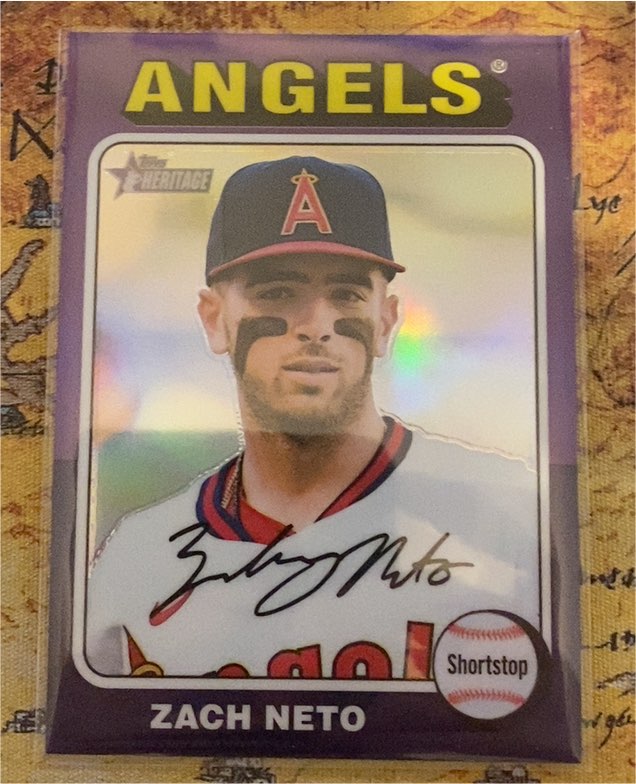 2024 Topps Heritage #265 Zach Neto — front
