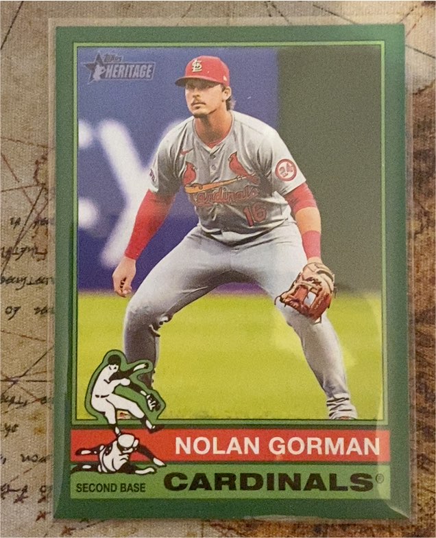 2025 Topps Heritage #18 Nolan Gorman — front