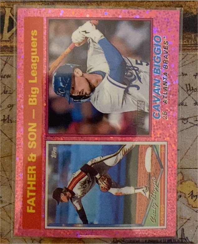 2025 Topps Heritage #68 Cavan Biggio / Craig Biggio Father & Son — front