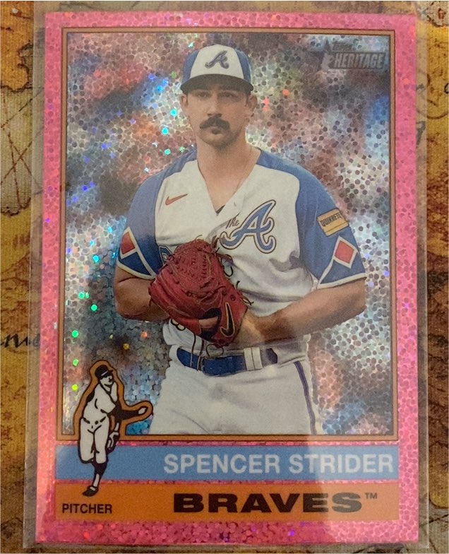 2025 Topps Heritage #435 Spencer Strider — front
