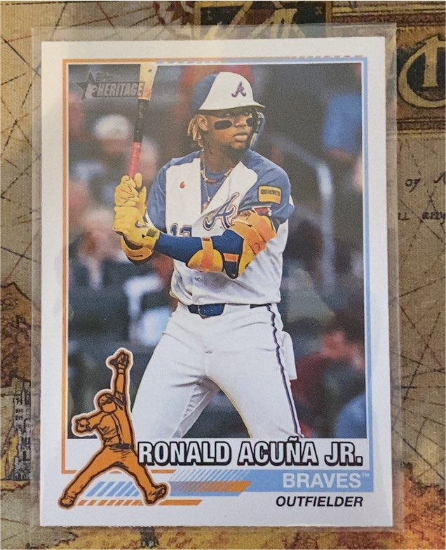 2025 Topps Heritage #76R-8 Ronald Acuña Jr. 1976 Redefined — front