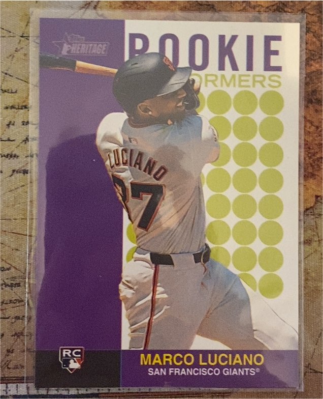 2024 Topps Heritage #RP-3 Marco Luciano Rookie Performers — front
