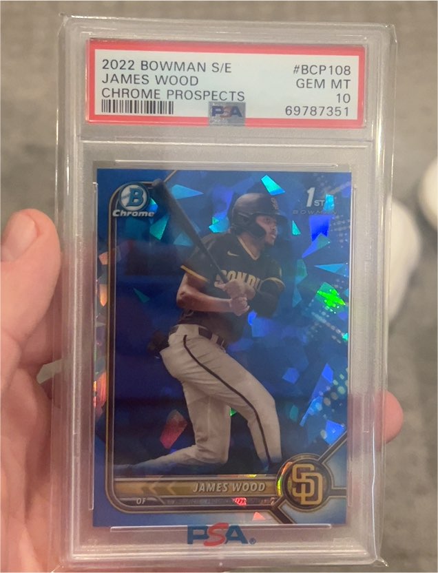 2022 Bowman Sapphire Edition Chrome Prospects #BCP108 James Wood — front