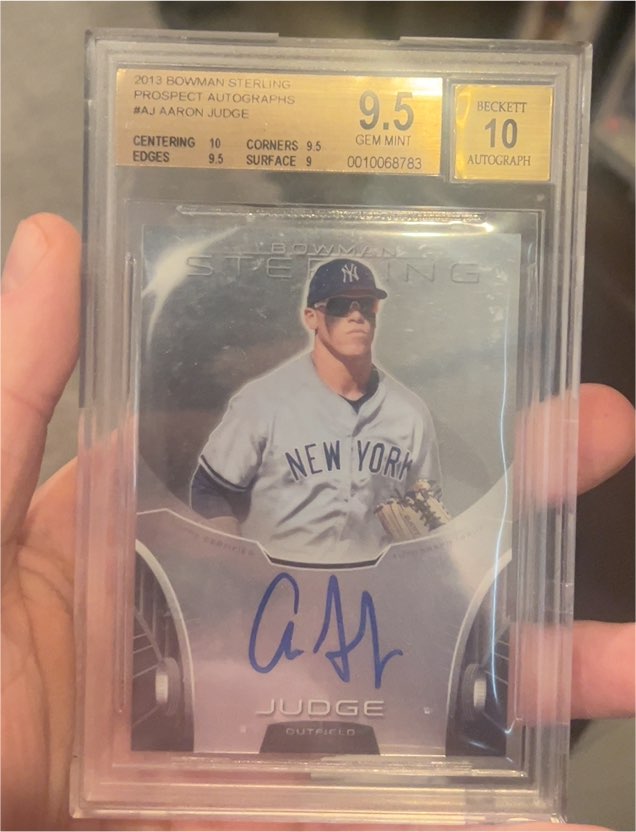 2013 Bowman Sterling Prospect Autographs #BSAP-AJ Aaron Judge — front