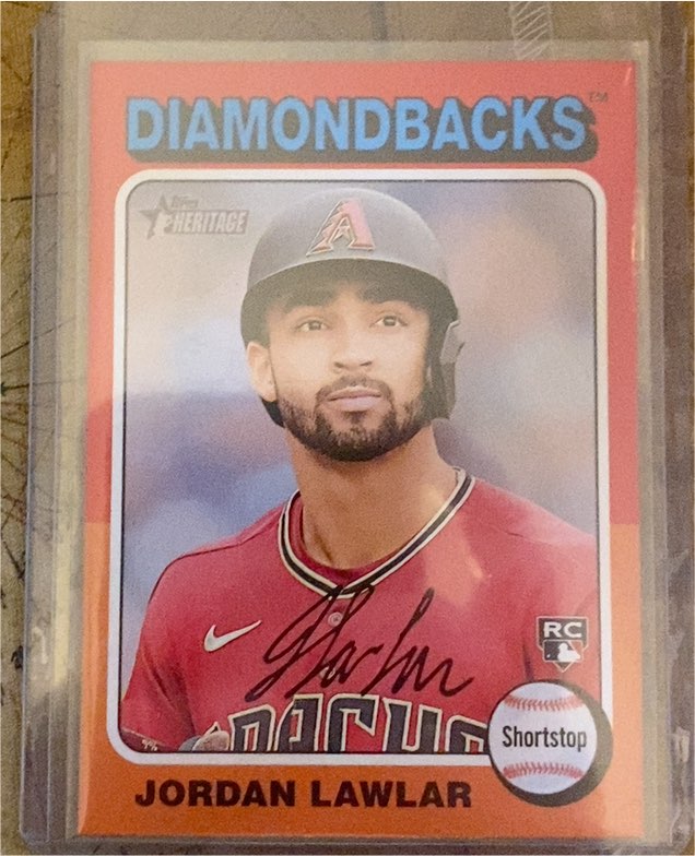 2024 Topps Heritage #429 Jordan Lawlar — front