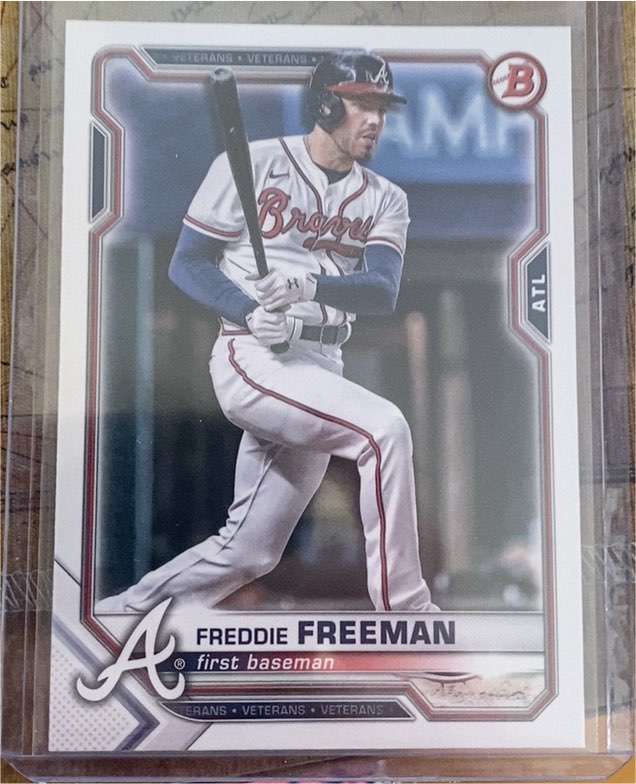 2021 Bowman #14 Freddie Freeman — front