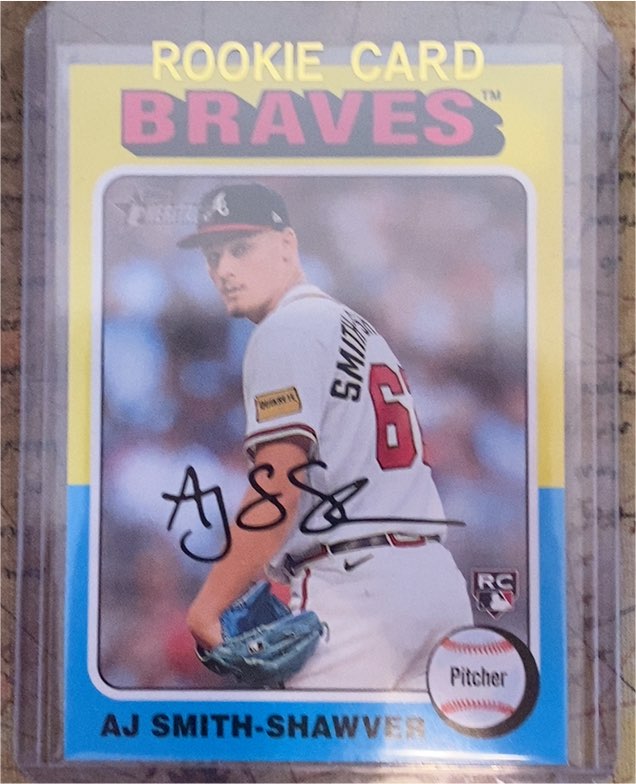 2024 Topps Heritage #114 AJ Smith-Shawver — front