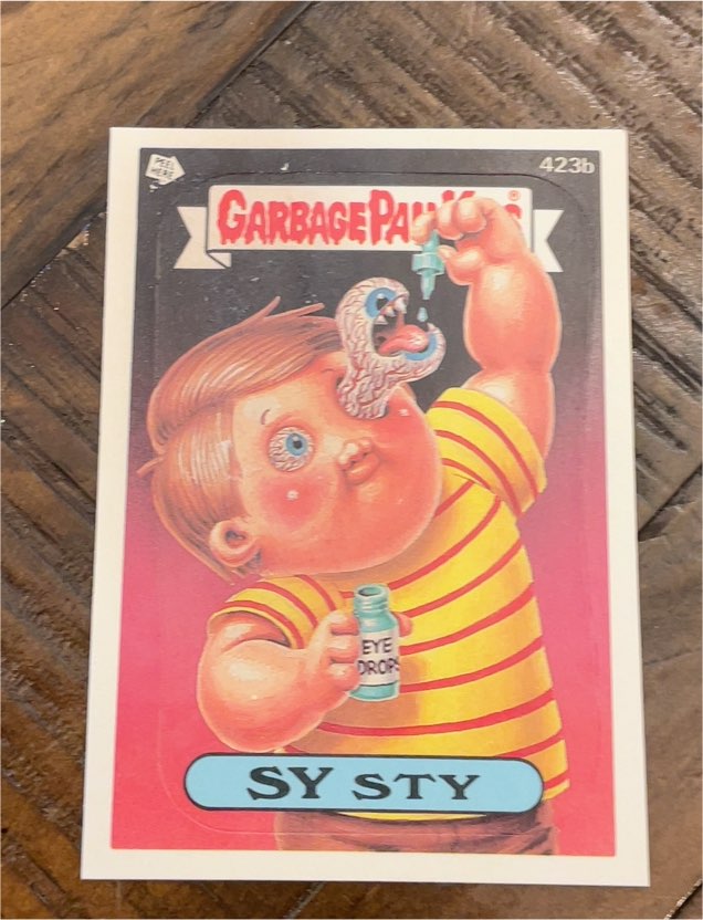 1987 Topps Garbage Pail Kids #423b Sy Sty — front