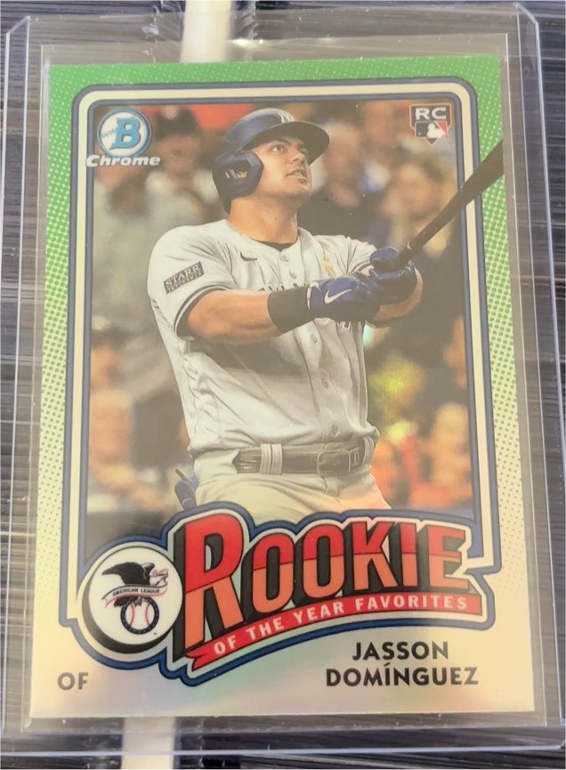 2024 Bowman Chrome #ROY-6 Jasson Dominguez Rookie of the Year Favorites — front