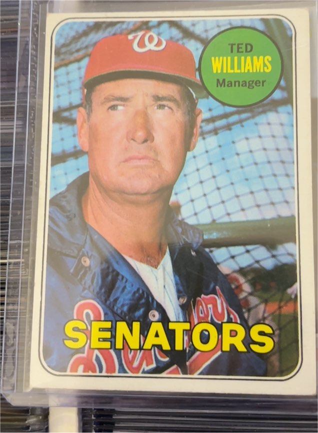 1969 Topps #650 Ted Williams Washington Senators — front