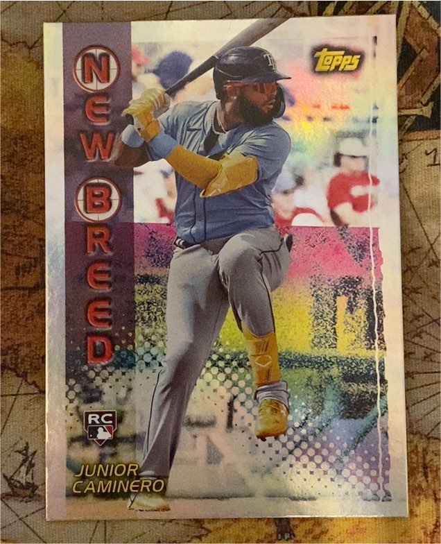 2024 Topps Archives #99NB-14 Junior Caminero 1999 Topps Baseball New Breed — front