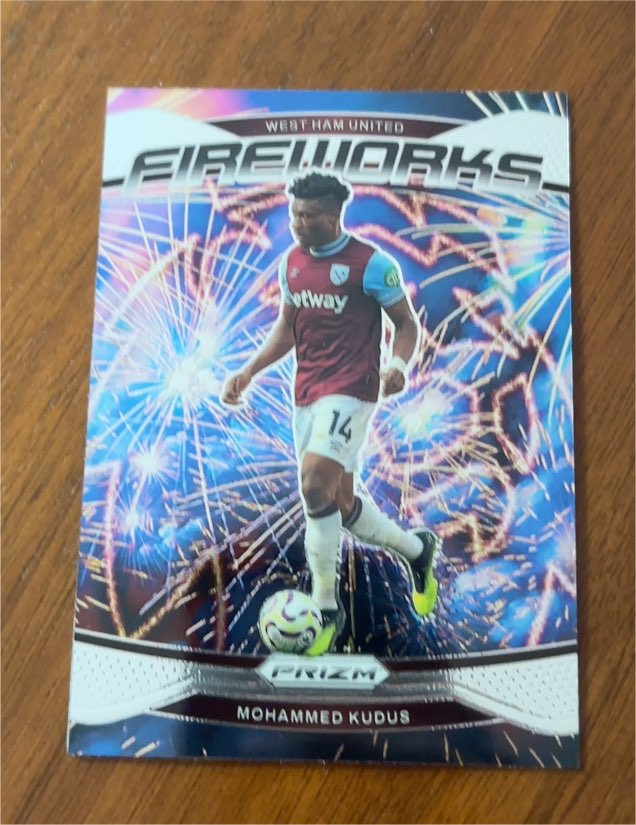 2024-25 Panini Prizm Premier League #9 Mohammed Kudus Fireworks — front