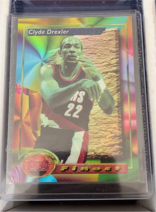 1993-94 Topps Finest #74 Clyde Drexler — front