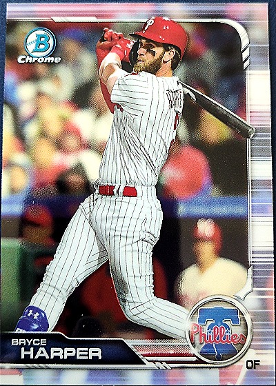2019 Bowman Chrome #55 Bryce Harper — front