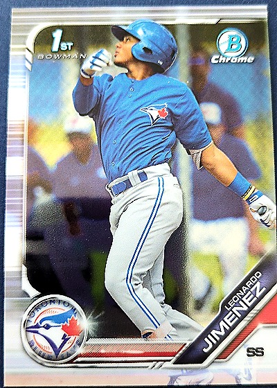 2019 Bowman Chrome #BCP-180 Leonardo Jimenez — front