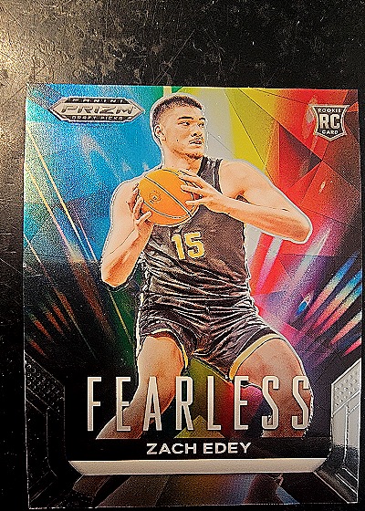 2024 Panini Prizm Draft Picks #6 Zach Edey Fearless — front